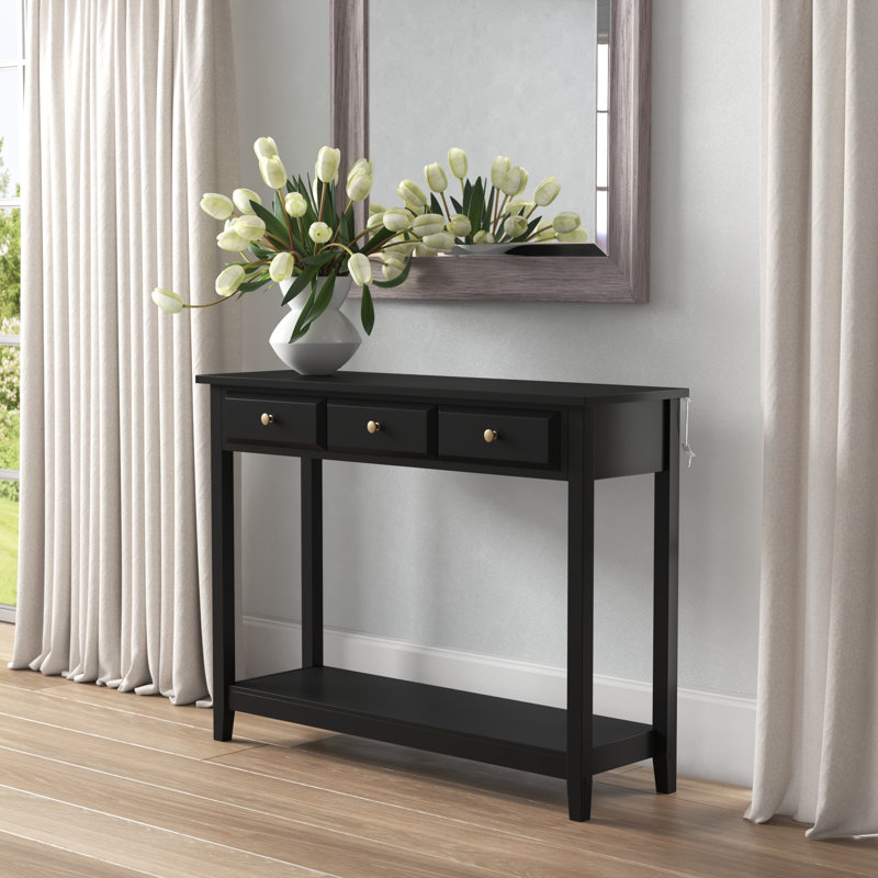 42 inch console table with drawers discount